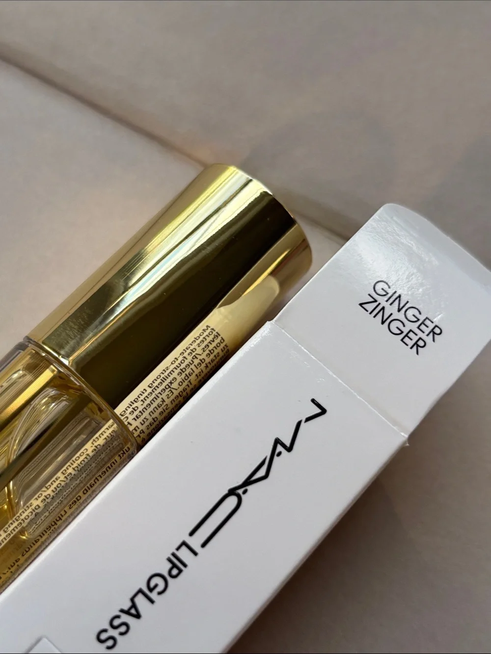 MAC Cosmetics Lipglass BLOW Plumping Lip Oil in Ginger Zinger - full size